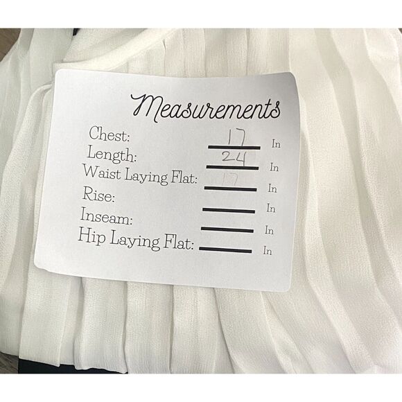 ZARA Sleeveless Pleated Solid Flowy Blouse Lined Key Hole Back Button XS White - Picture 10 of 14